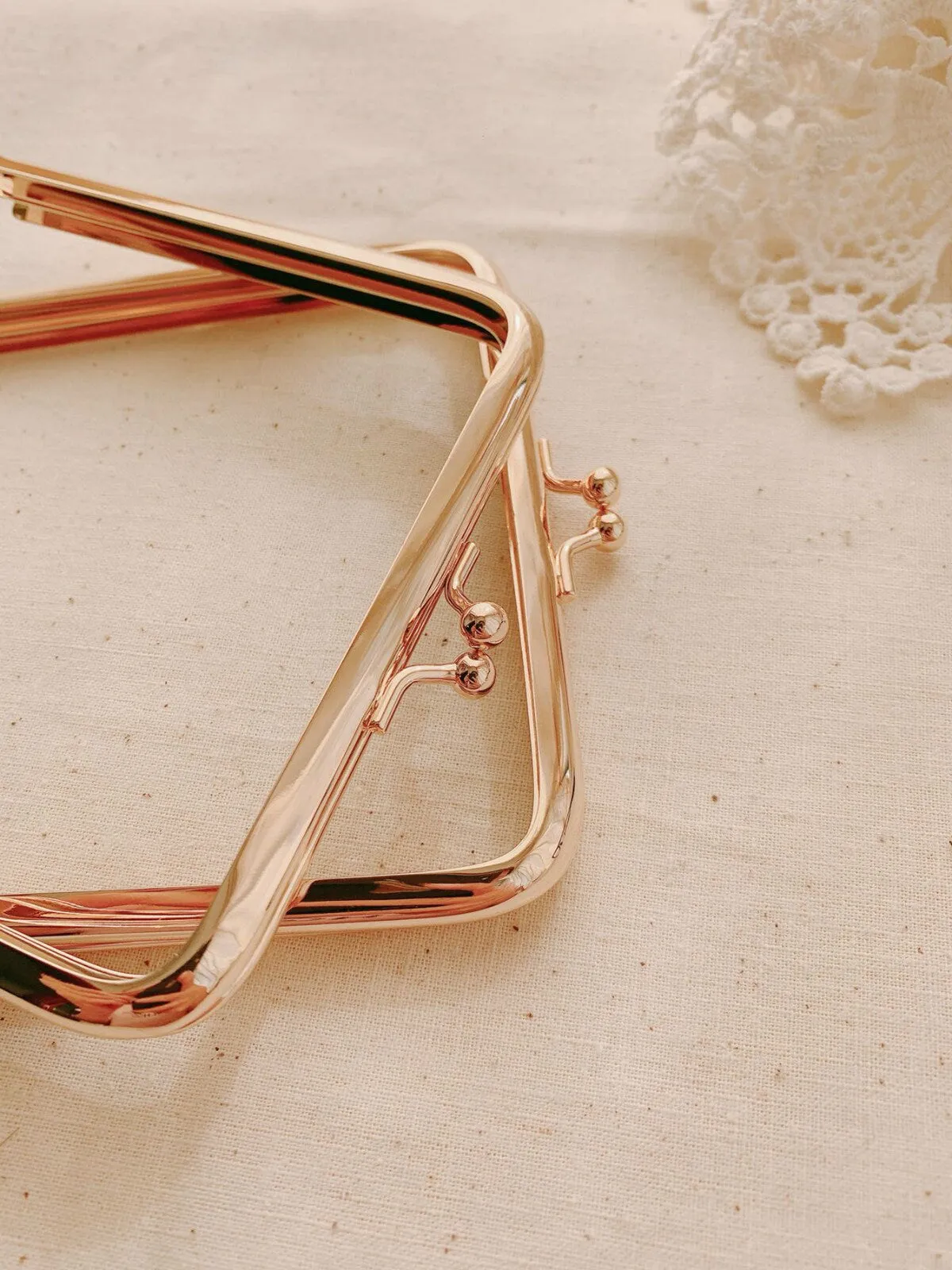 11cm ( 4 ") Purse Frame Light Gold Clasp Frame 11cmx11cm
