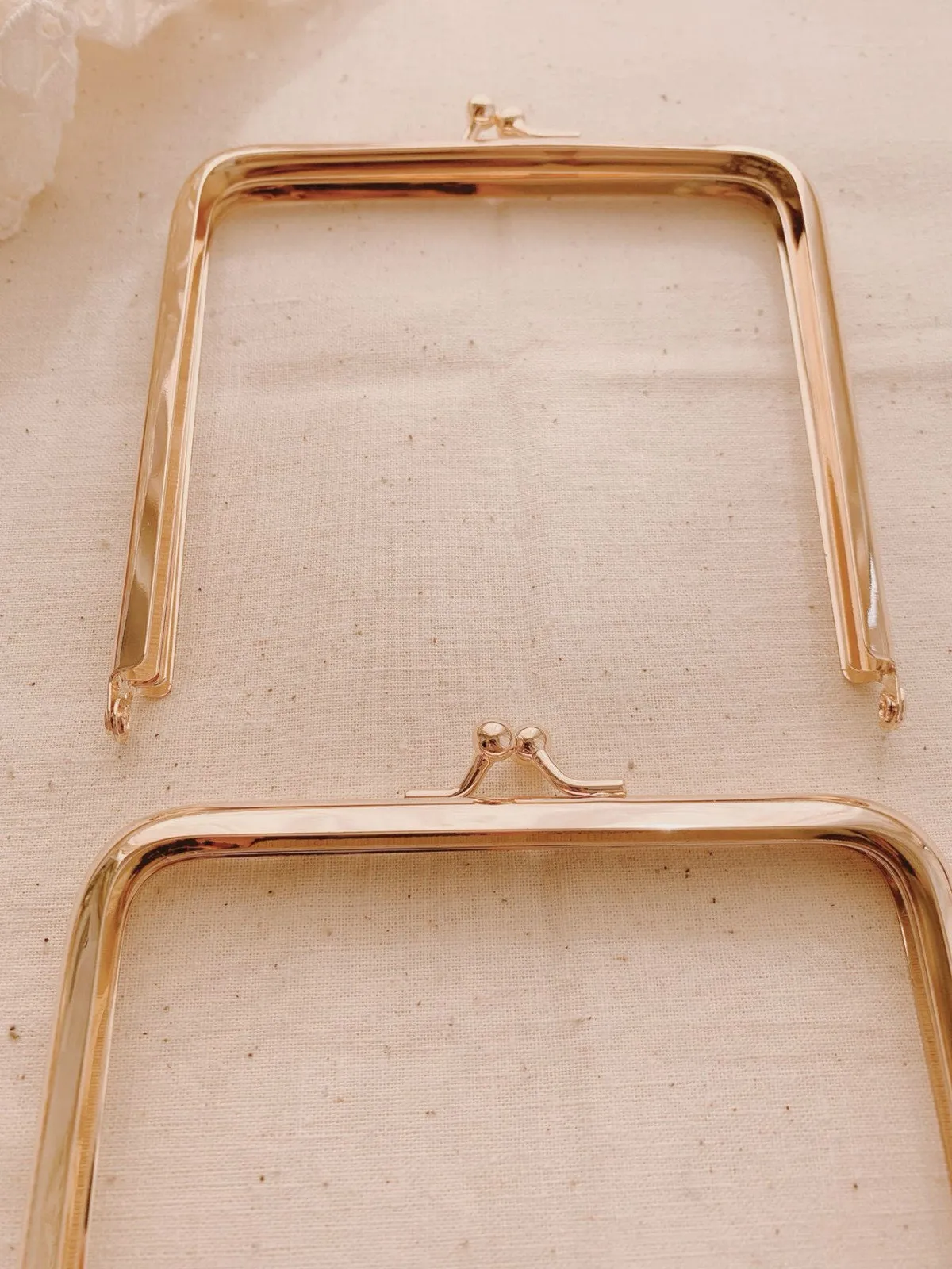 11cm ( 4 ") Purse Frame Light Gold Clasp Frame 11cmx11cm