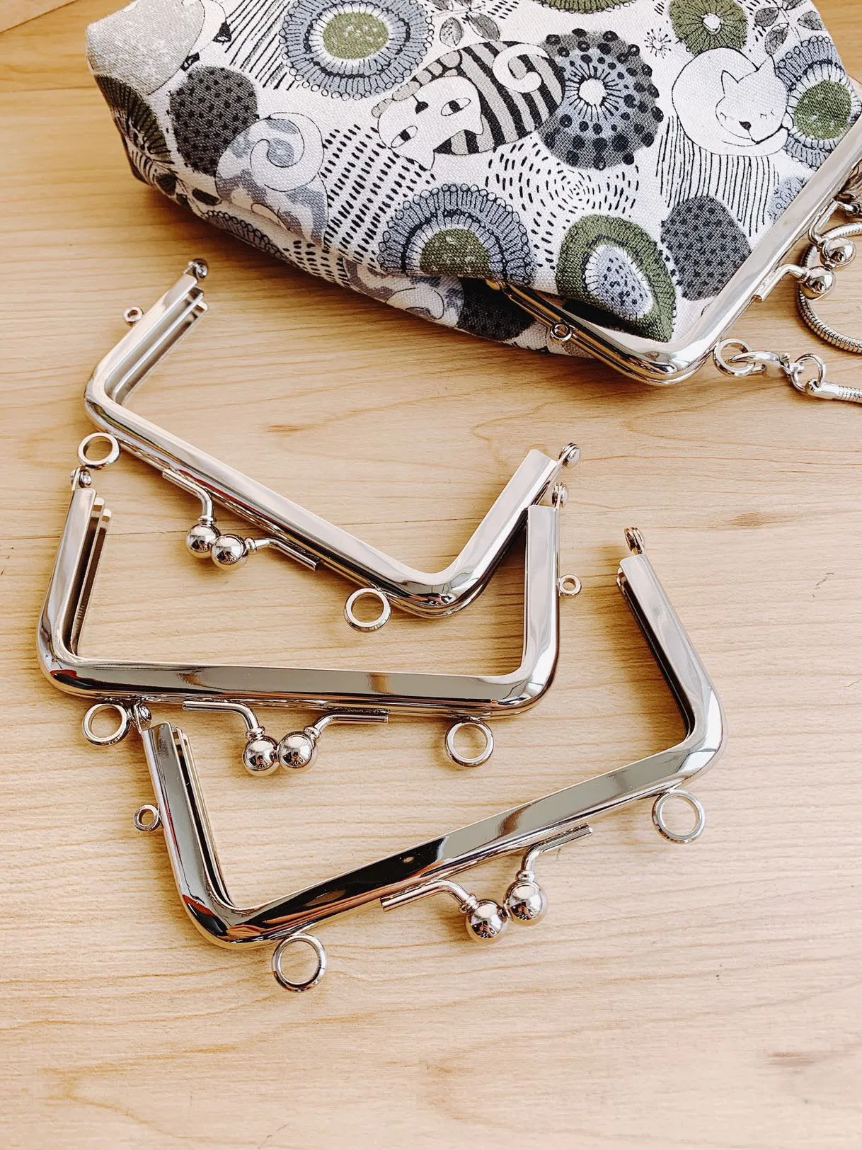 11cm ( 4 ") Purse Frame Silver 11cmx5cm