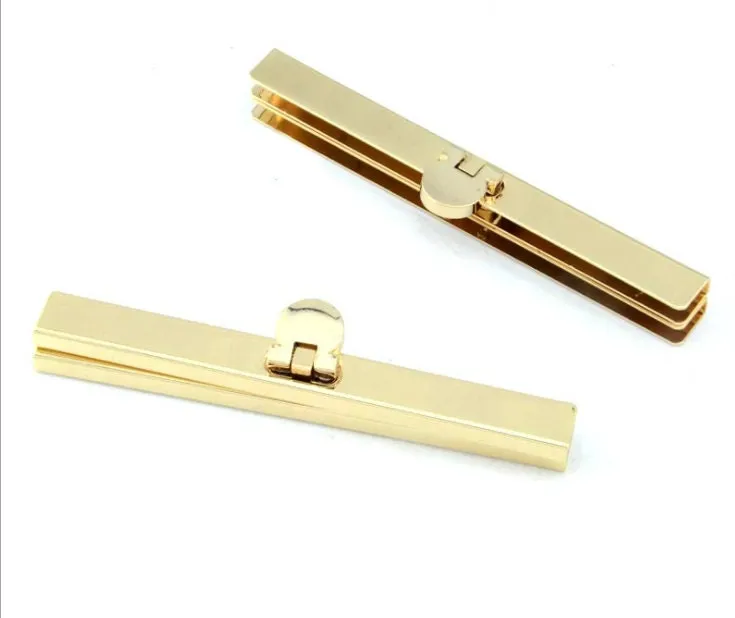 11cm Light Gold Purse Frame Bar Lock Wallet Purse Frame Glue-In Style With Opening End
