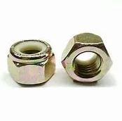 1/2"-20 Grade 8 Nylon Lock Nuts - Yellow Zinc - Fine Thread - 50 Pack