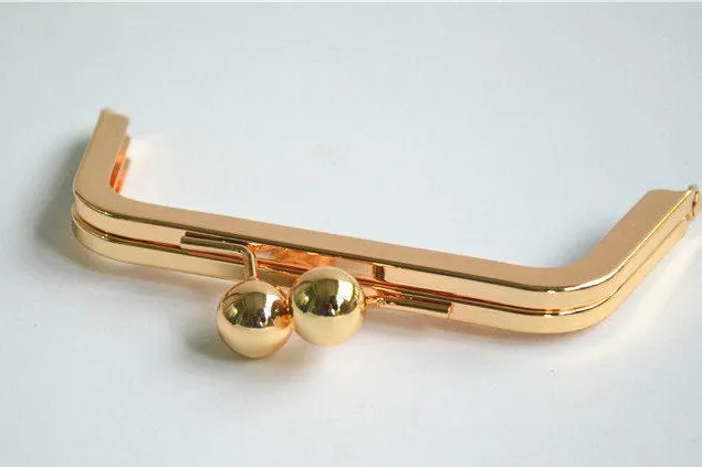 14cm ( 5 1/2 Inch) Purse Frame With Screws Silver And Gold