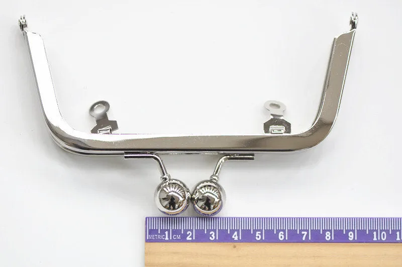 14cm ( 5 1/2 Inch) Purse Frame With Screws Silver And Gold