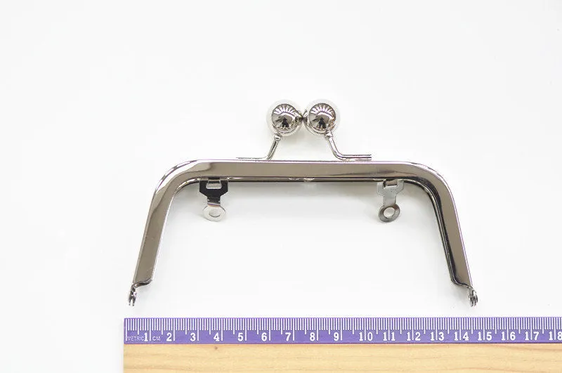 14cm ( 5 1/2 Inch) Purse Frame With Screws Silver And Gold