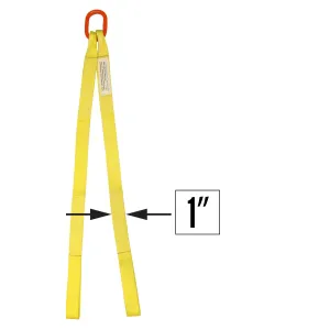 1"x3' (1 ply) Double Leg Nylon Sling w/ Master Link & Sewn Loop