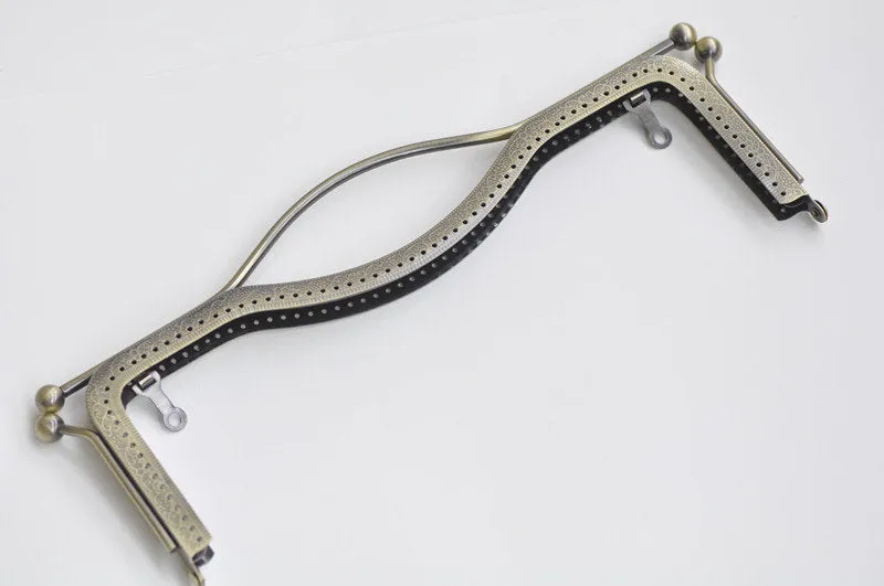 20.5cm (8")/ 27cm (10") Purse Frame Clutch Bag Making Bronze Silver Gunmetal Light Gold Four Colors Available