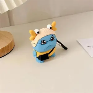 3D Cute Angry Squirtle Shock Proof Case (For Airpods)