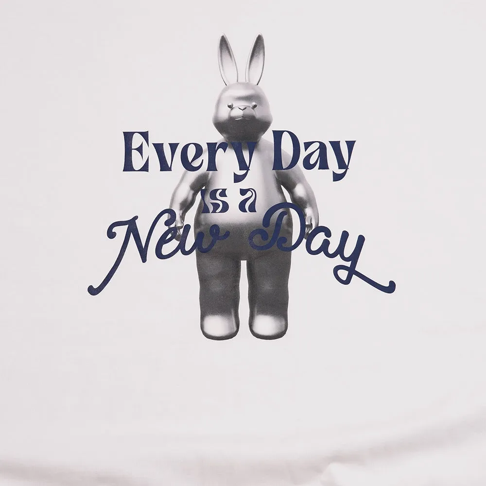 3D EVERY DAY RABBIT LONG SLEEVE WHITE