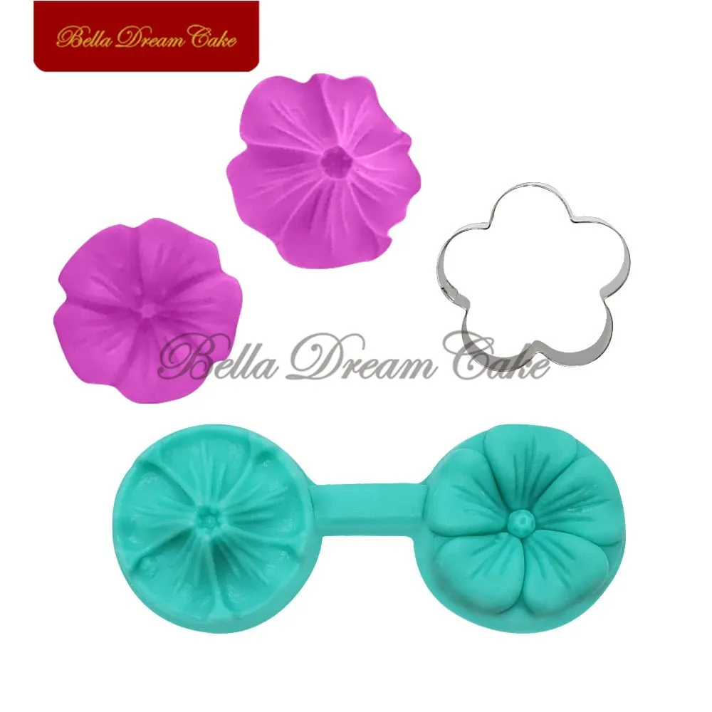 4 Style Flower Petal Veiner Silicone Molds