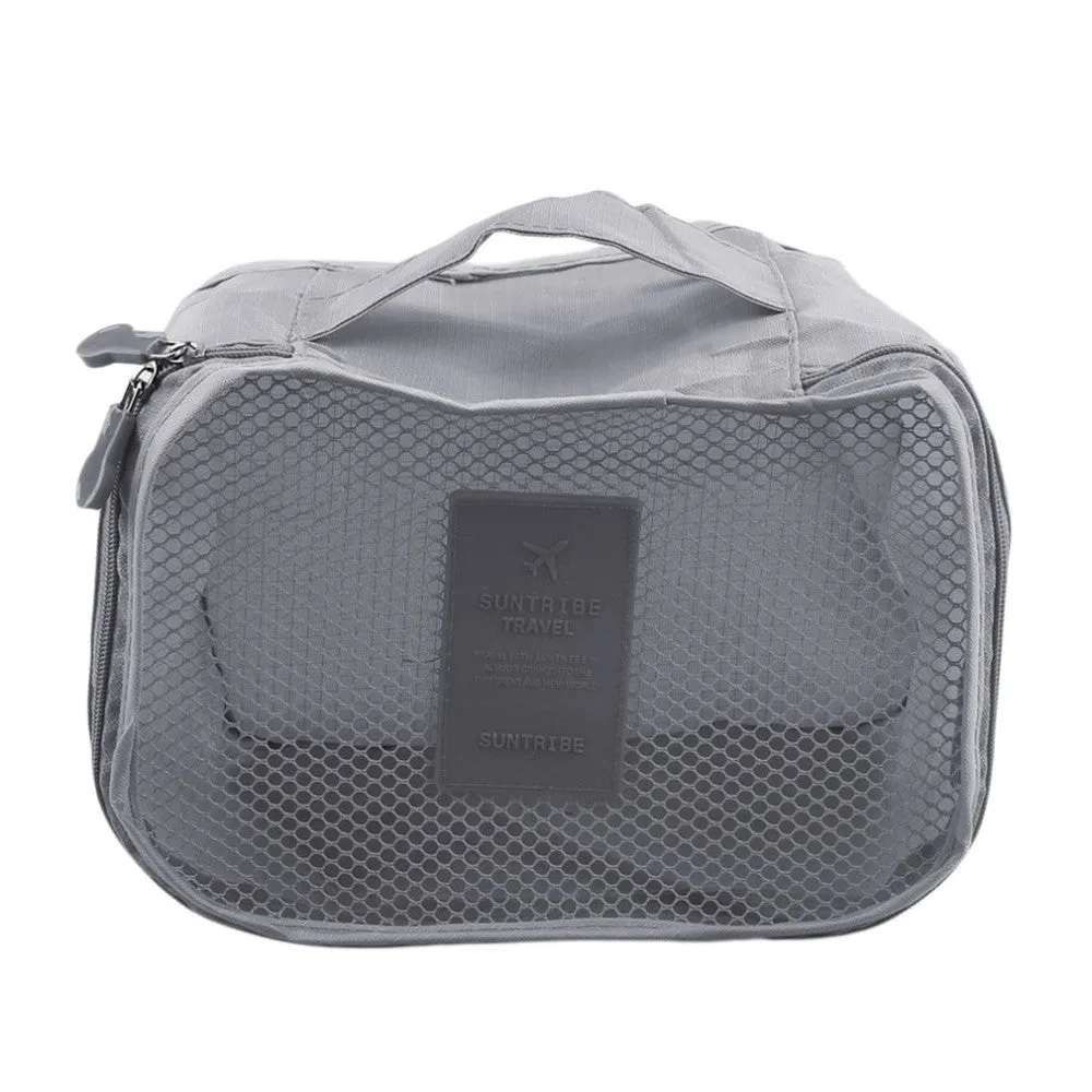 6in1 Suitcase Organizer Travel Luggage Compression Garment Bag Set - Grey