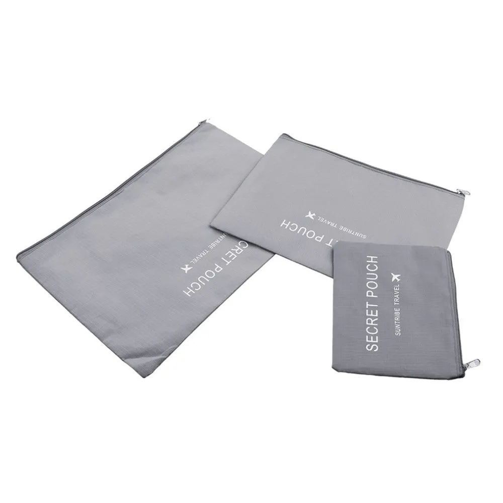 6in1 Suitcase Organizer Travel Luggage Compression Garment Bag Set - Grey