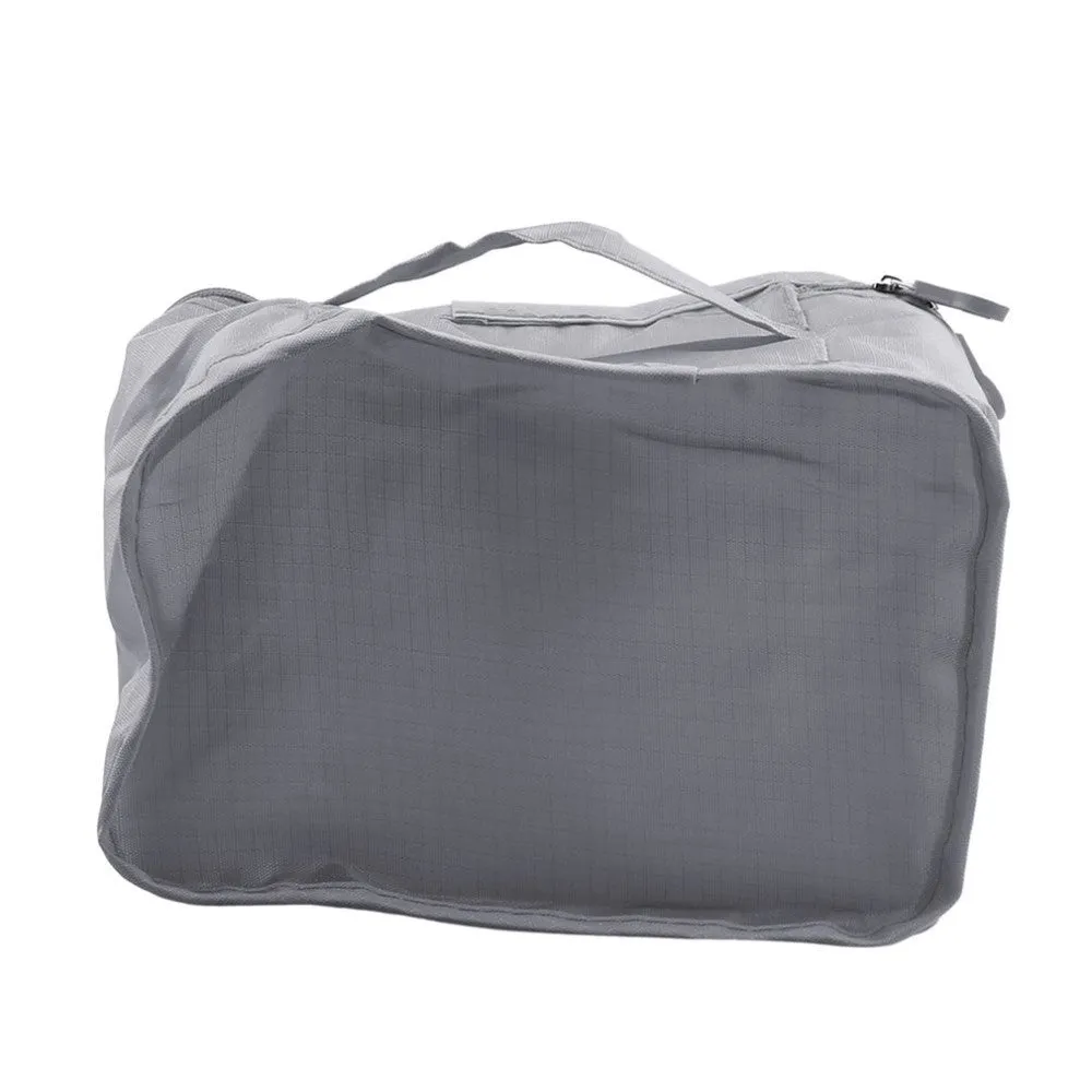 6in1 Suitcase Organizer Travel Luggage Compression Garment Bag Set - Grey