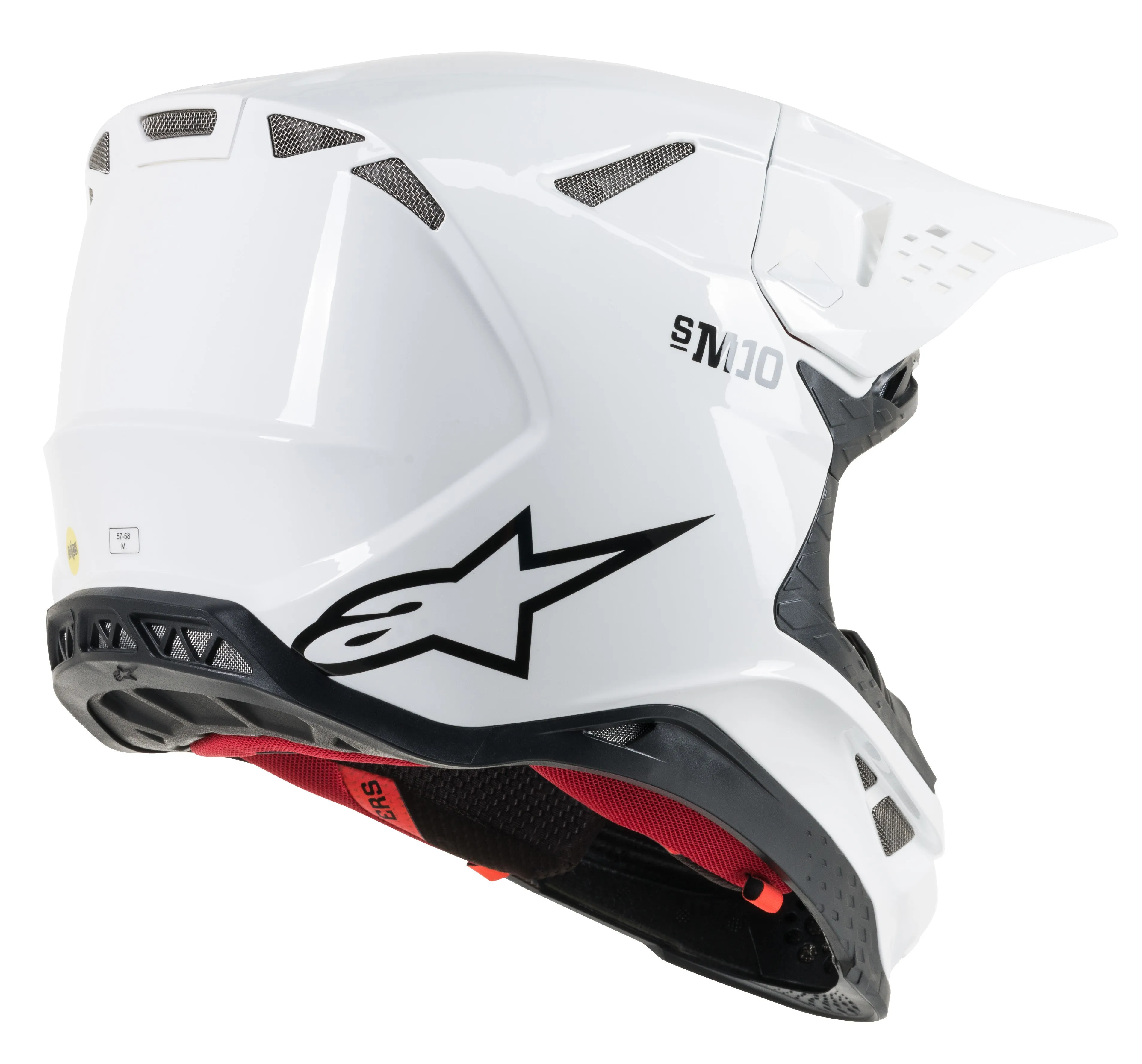 ALPINESTARS S.TECH S-M10 SOLID HELMET WHITE 2X 8300319-2180-2X