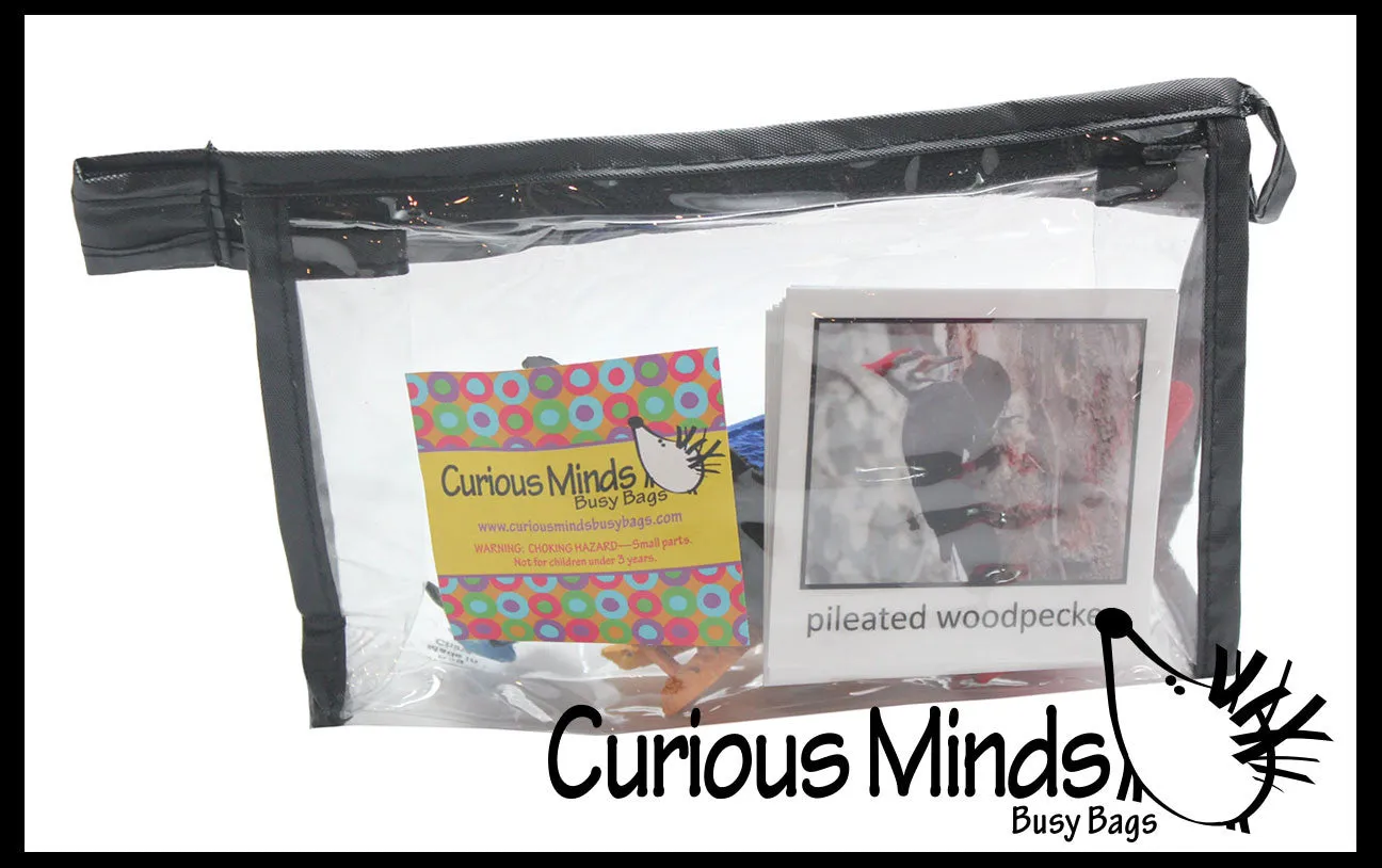 Animal Match - BIRD - Miniature Animals with Matching Cards - 2 Part Cards.  Montessori learning toy, language materials