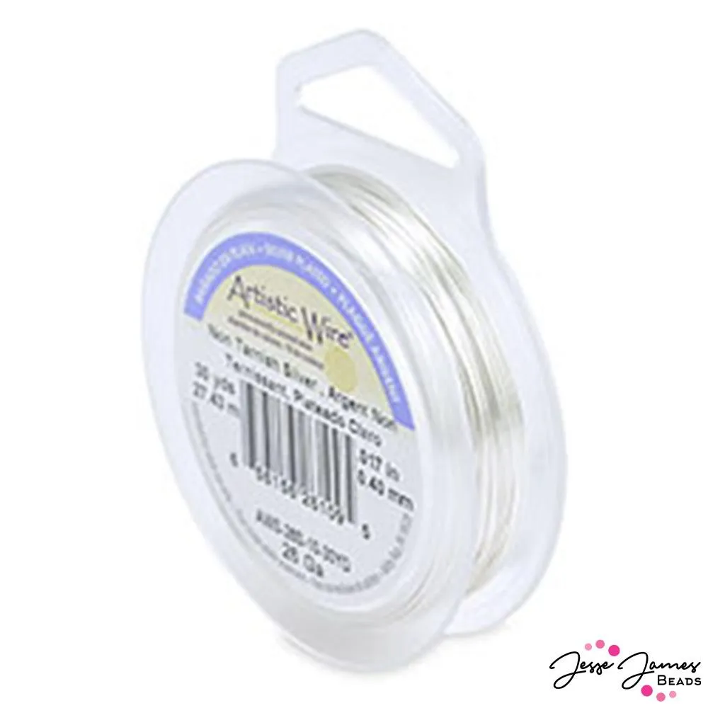 Artistic Wire in silver plated 26 gauge 30 yards