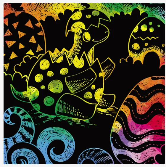 Avenir Scratch Art Dinosaurs 15 Sheets