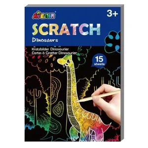 Avenir Scratch Art Dinosaurs 15 Sheets