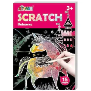 Avenir Scratch Art Unicorns 15 Sheets