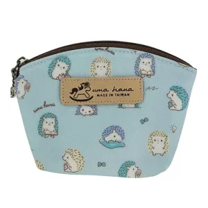 Baby Blue Hedgehog Shell Keychain Coin Purse