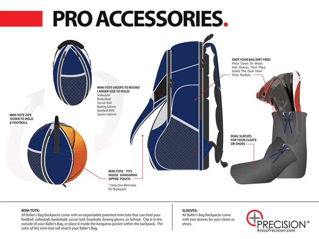 Baller's Bag Pro Backpack in Red