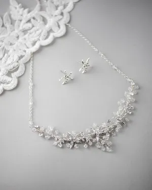 Beach Wedding Necklace with Crystals and Starfish