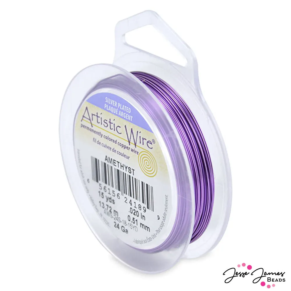 Beadalon Artistic wire 24 Gauge in Amethyst