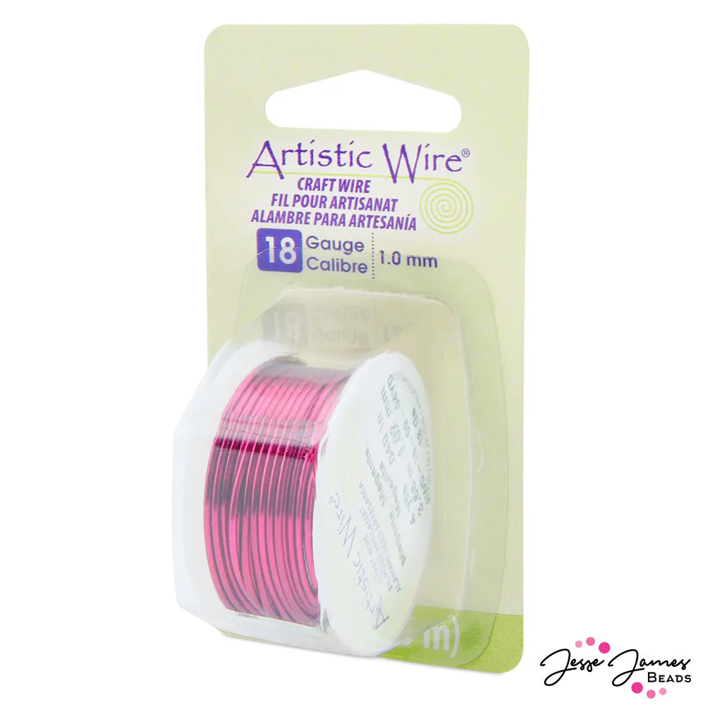 Beadalon Artistic Wire in 18 Gauge Magenta