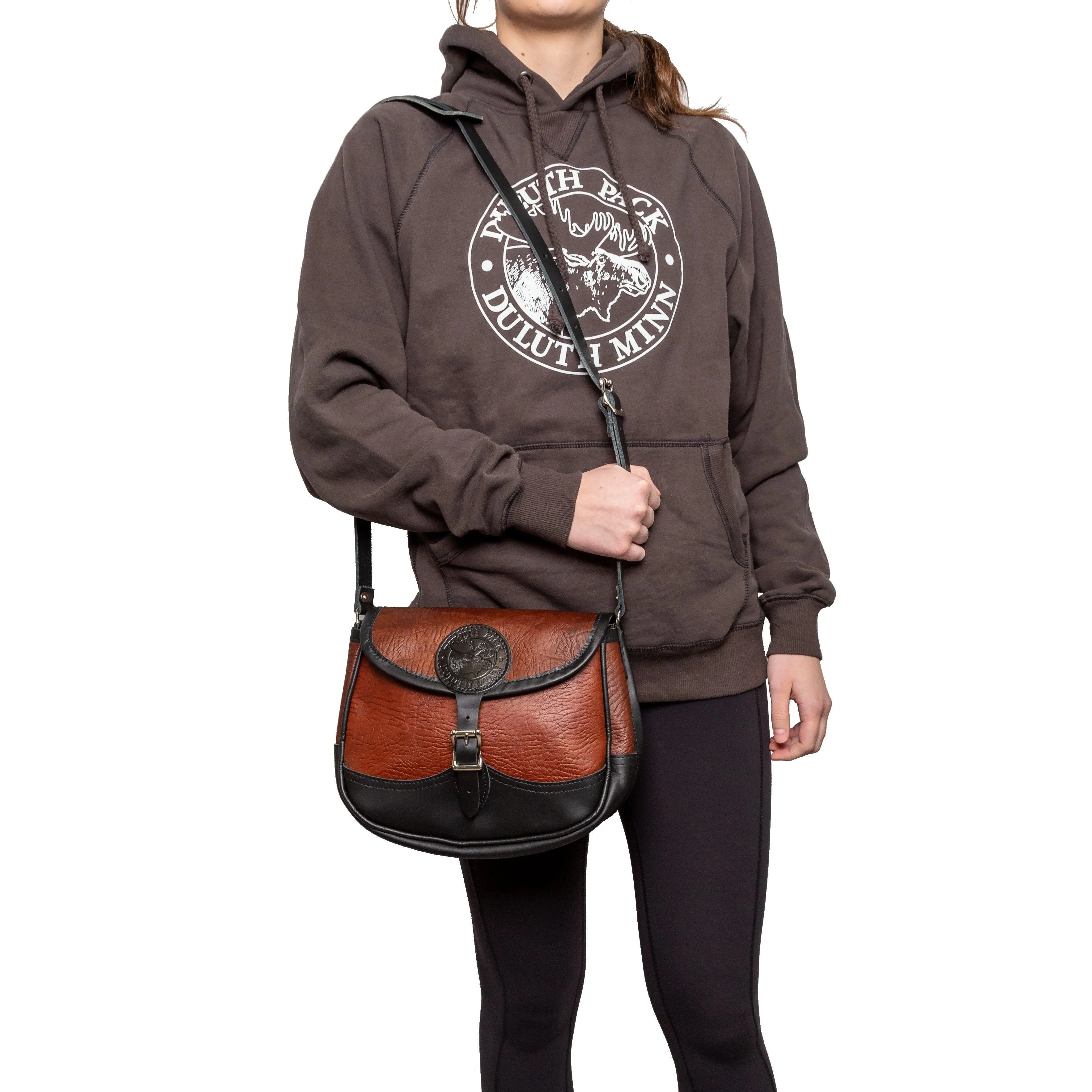 Bison Leather Shell Purse