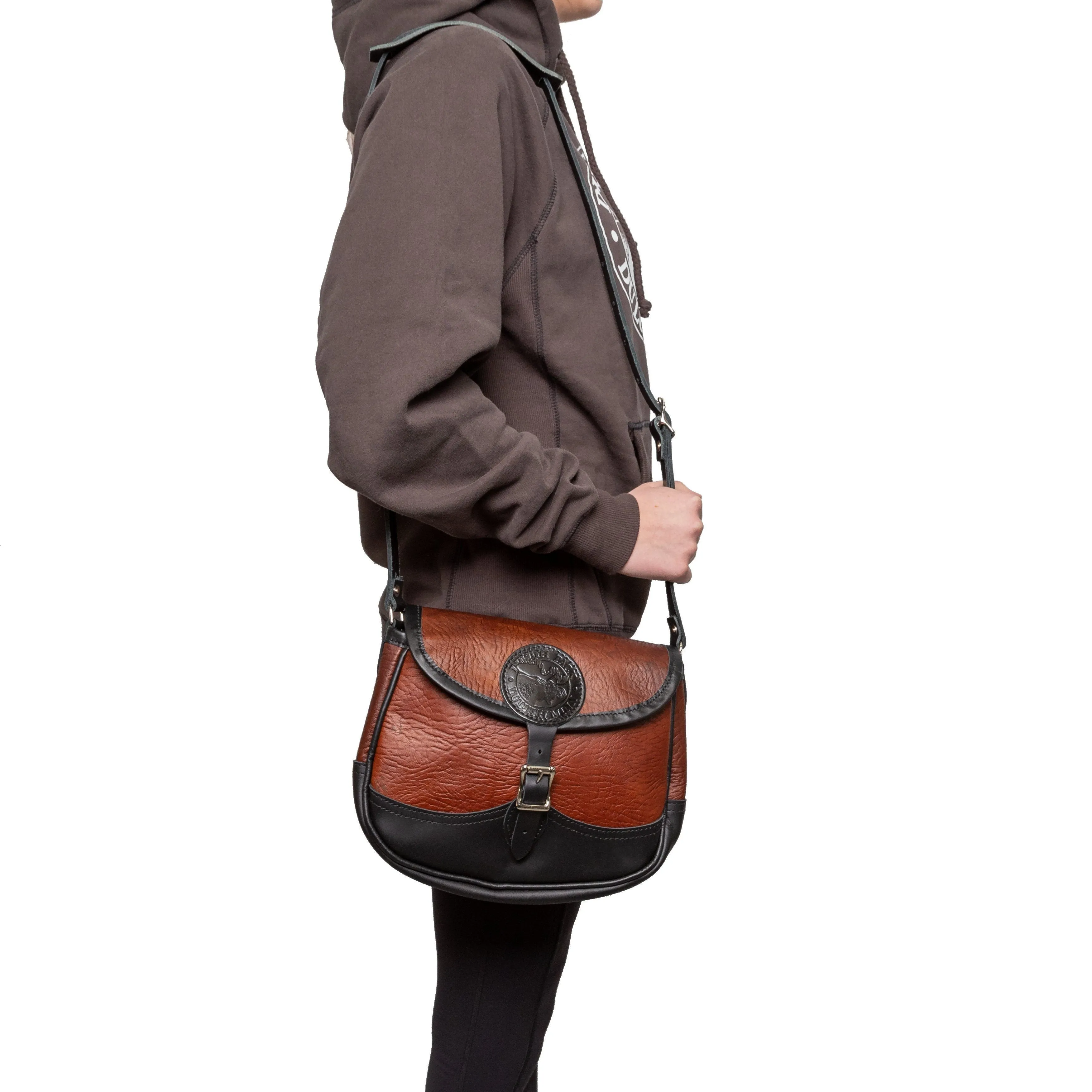 Bison Leather Shell Purse