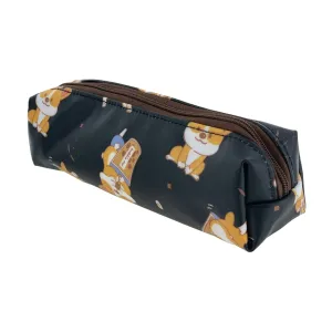 Black Bubble Tea Corgi Pencil Case