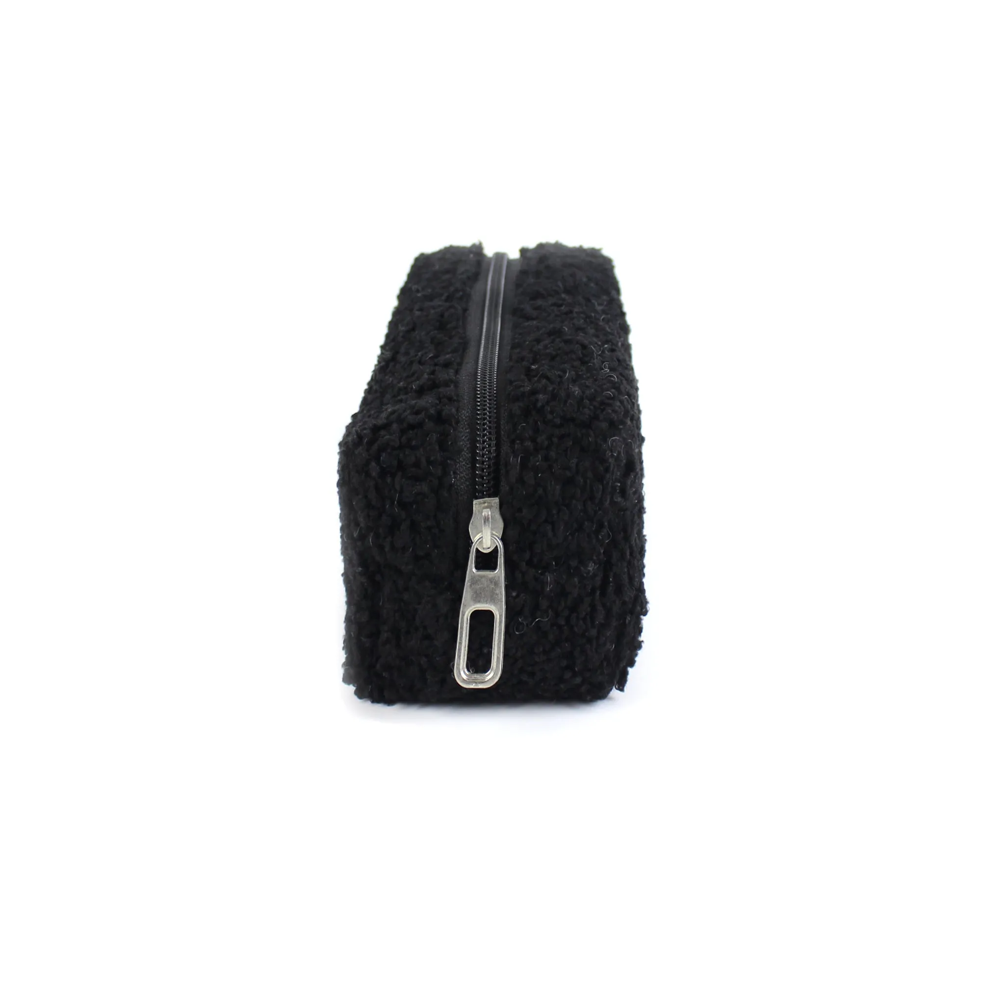 Black Plush School Pencil Case Personalization