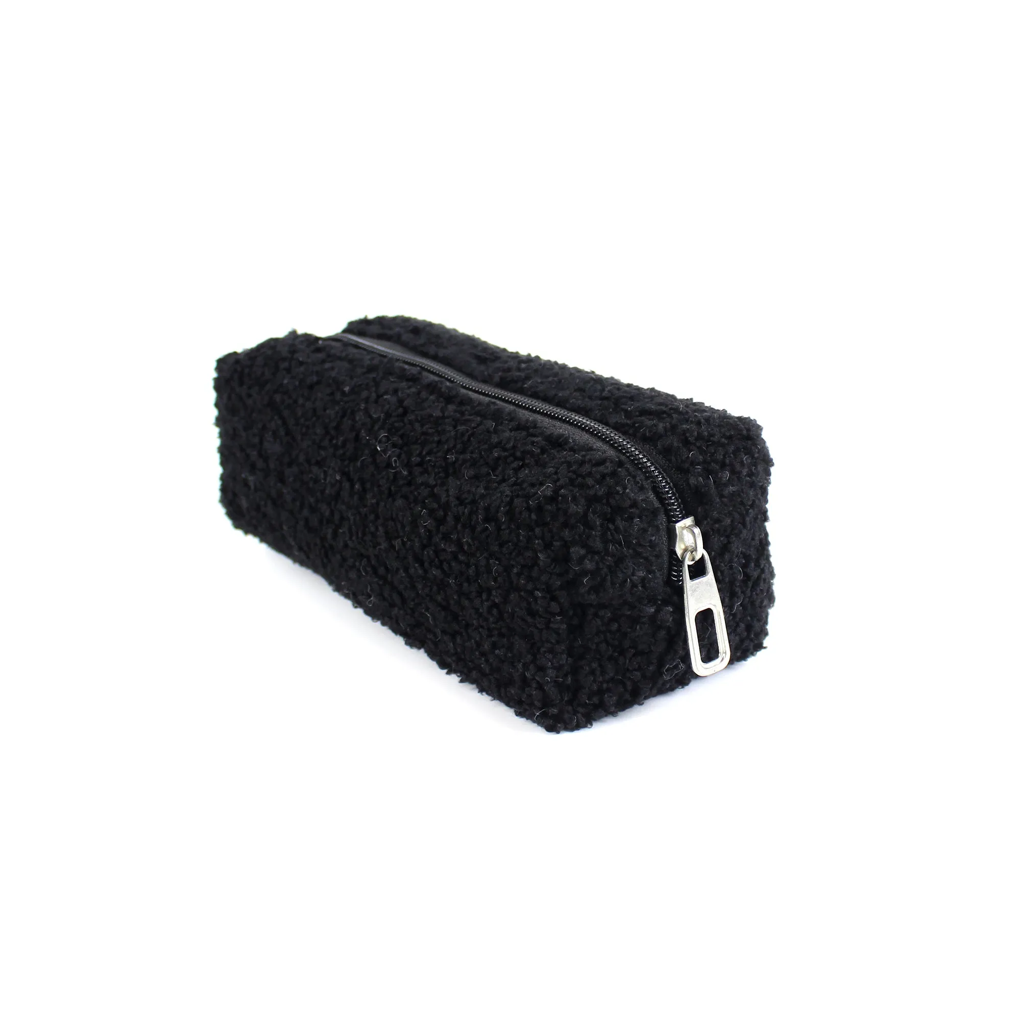 Black Plush School Pencil Case Personalization