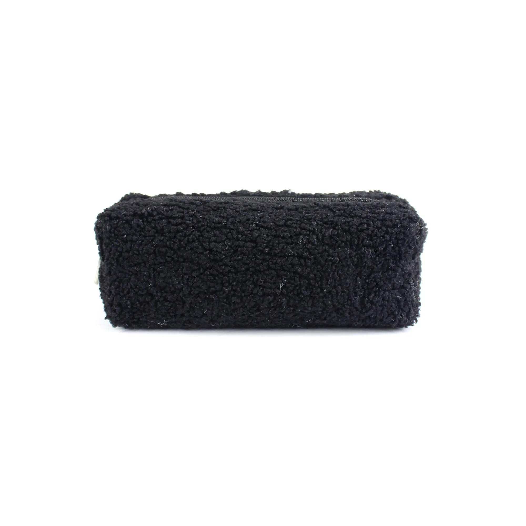 Black Plush School Pencil Case Personalization