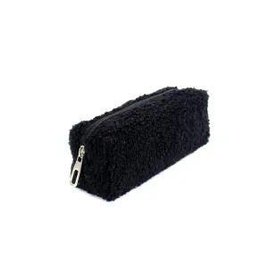 Black Plush School Pencil Case Personalization