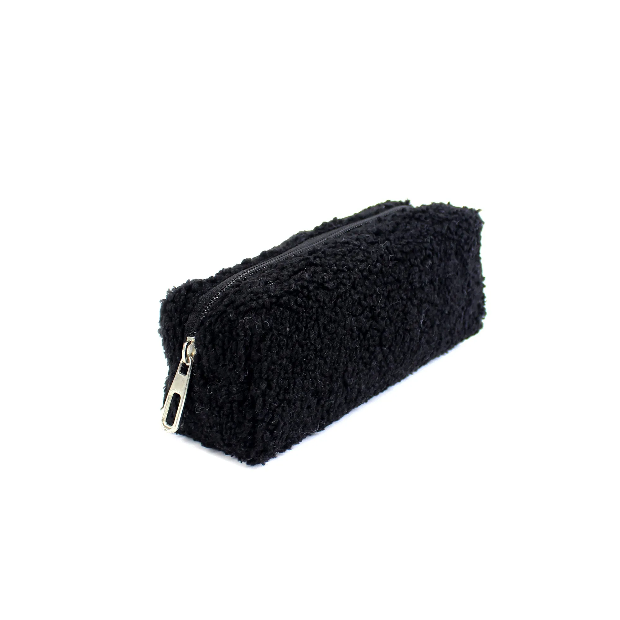 Black Plush School Pencil Case Personalization