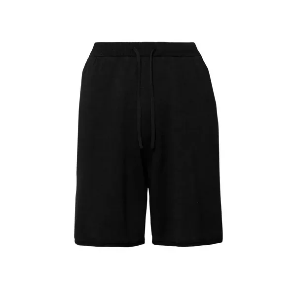 Bomboogie bermuda da donna con coulisse in cotone misto lino BW7862TTLC 90 nero
