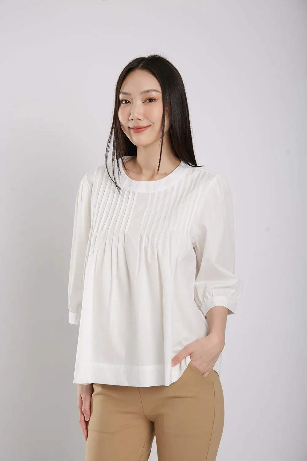 Brienne Blouse in White