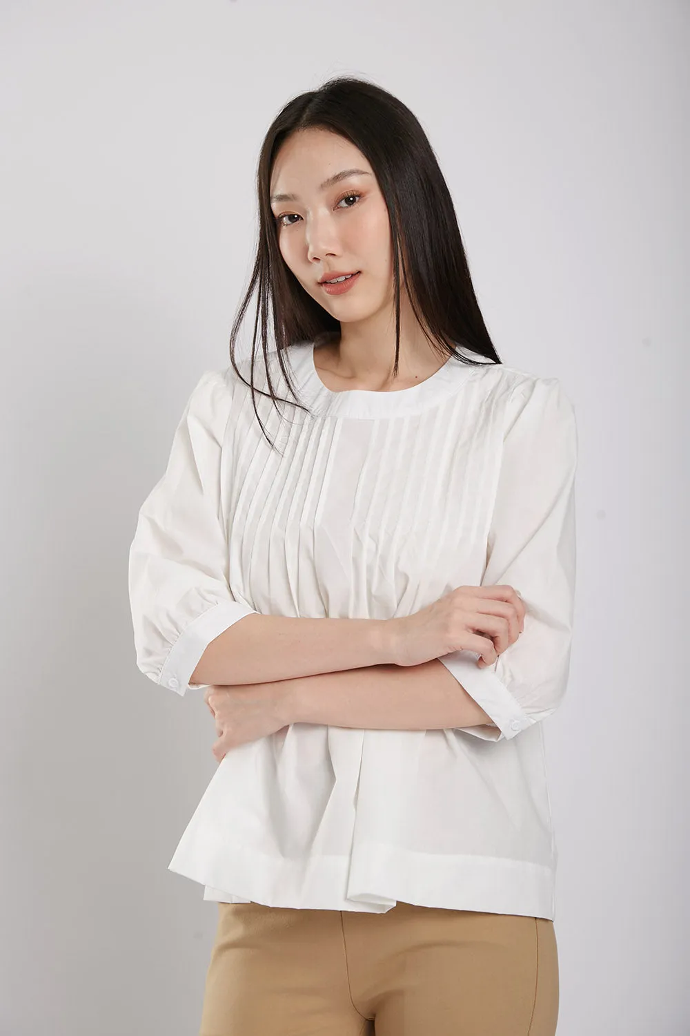 Brienne Blouse in White