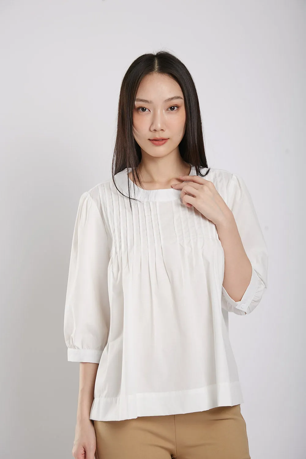Brienne Blouse in White