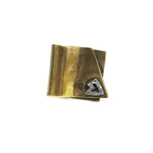 Bronze and Silver Artistic Wrap  Ring