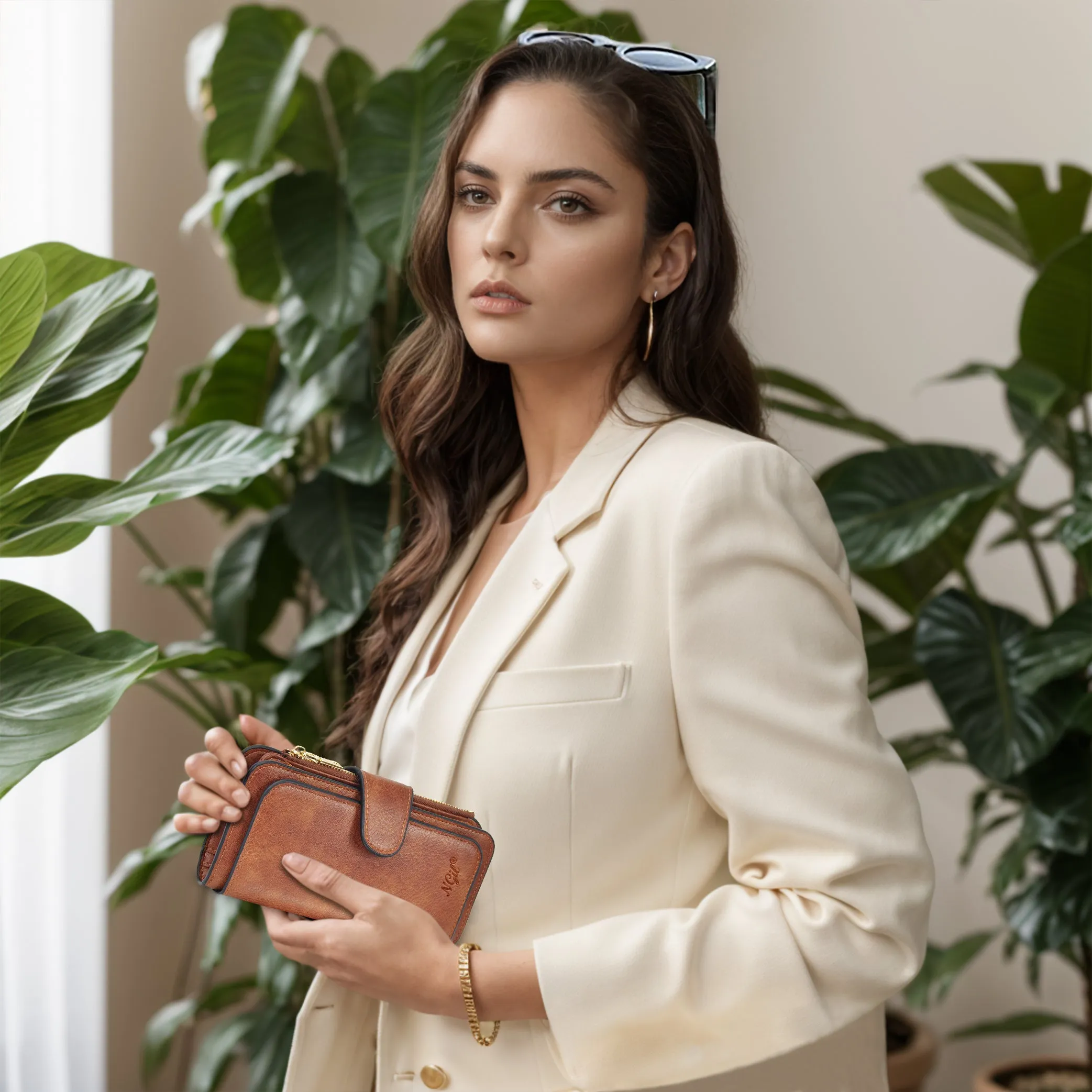Brown NGIL Trifold Wallet