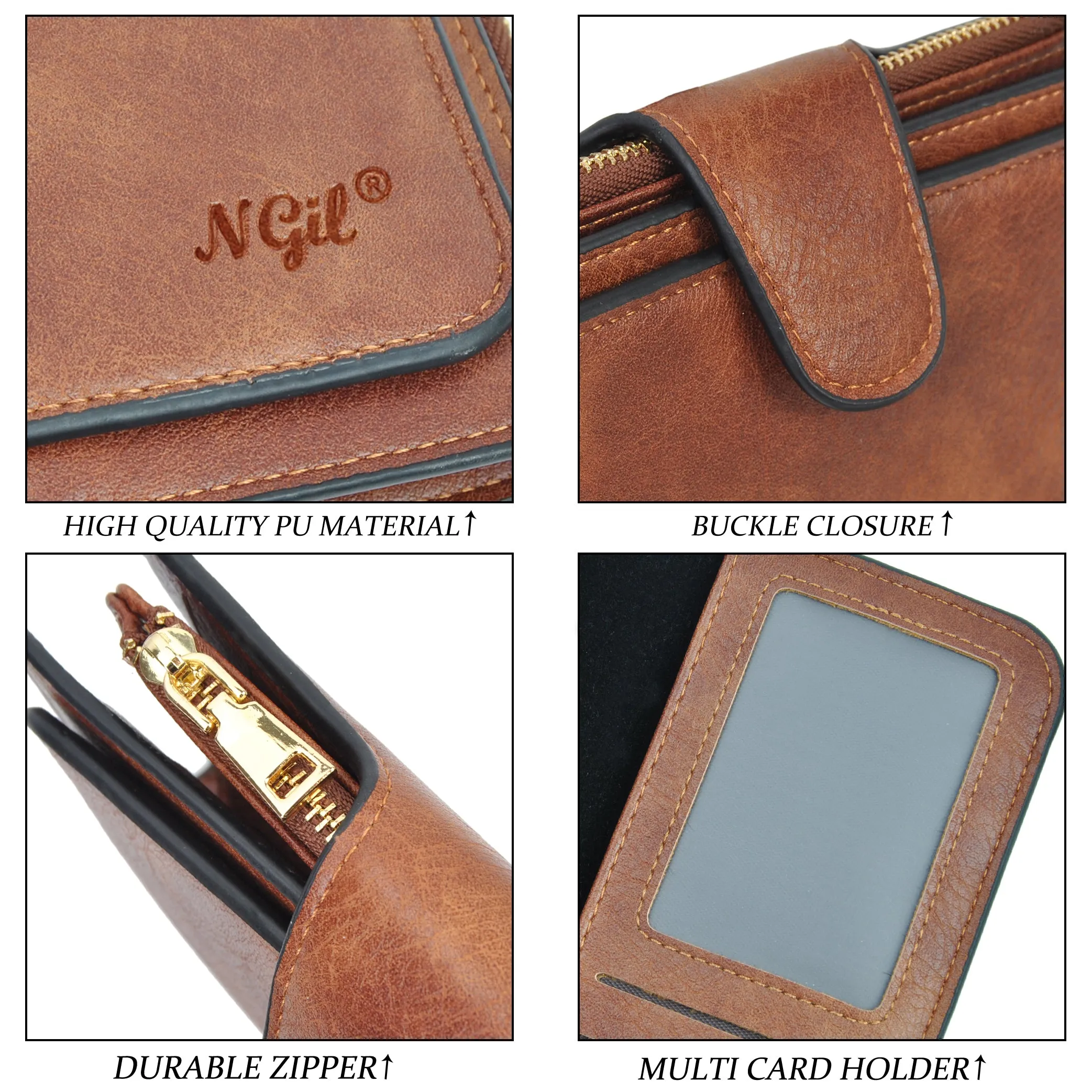 Brown NGIL Trifold Wallet