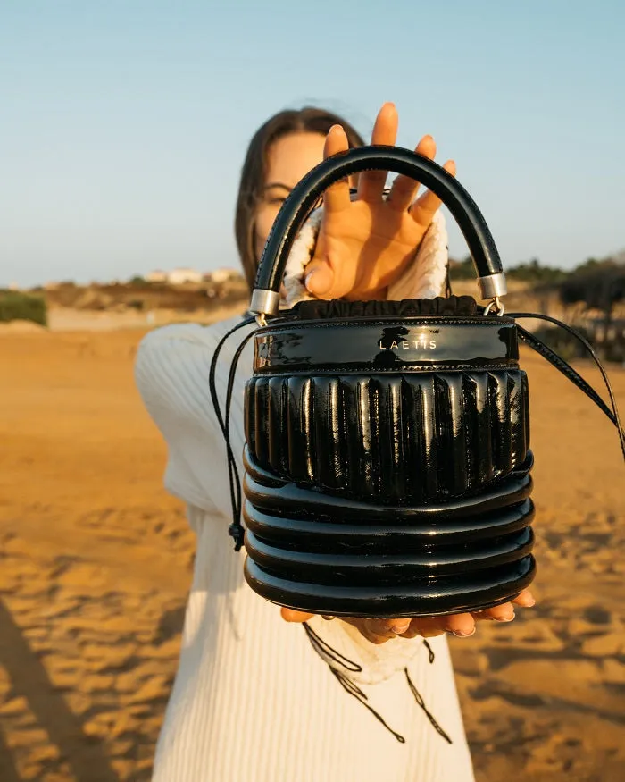 BUCKET BAG - Black Patent