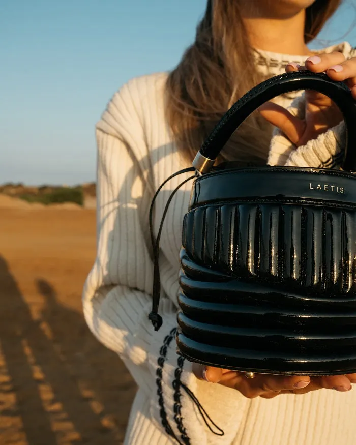 BUCKET BAG - Black Patent