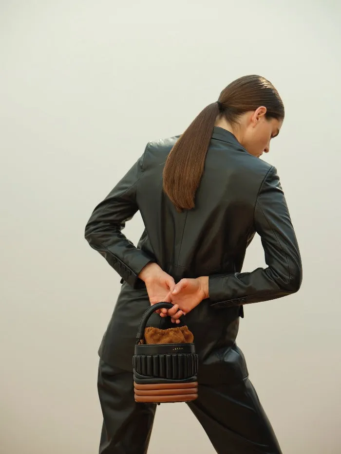 BUCKET BAG - Black Tabac