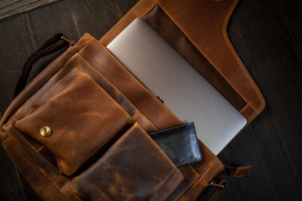 Buffalo Leather Messenger