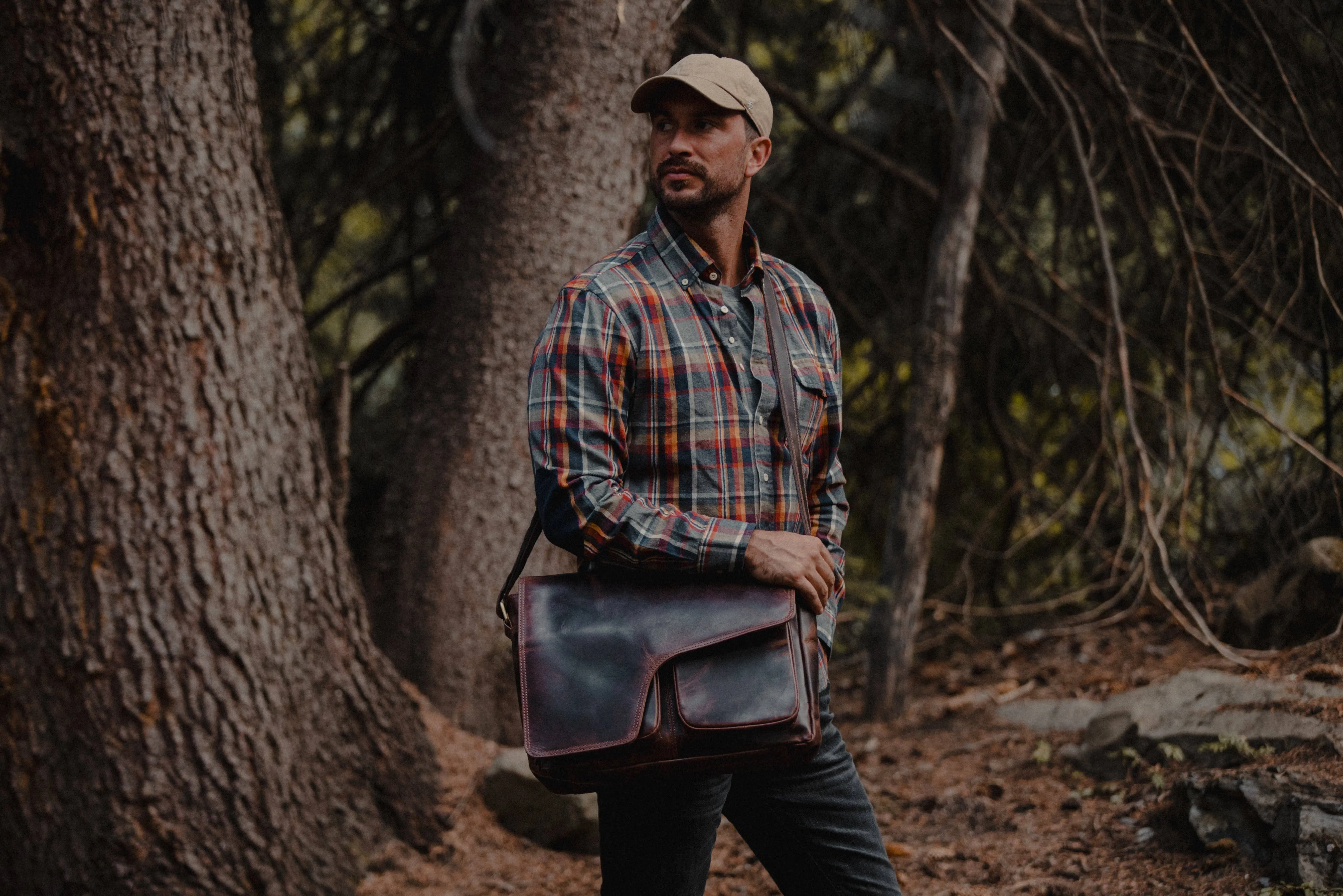 Buffalo Leather Messenger