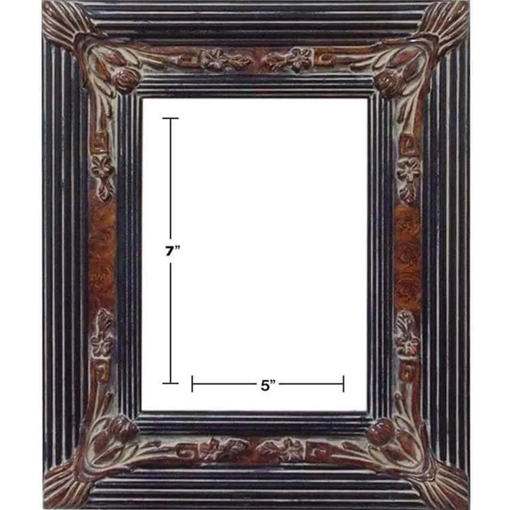 BURL/ BLACK PICTURE FRAMES 5in x 7in