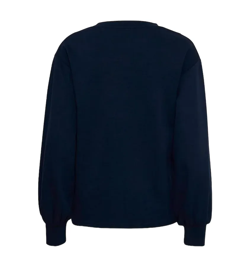 b.young maglia manica lunga da donna Pusti 20811033 blu notte