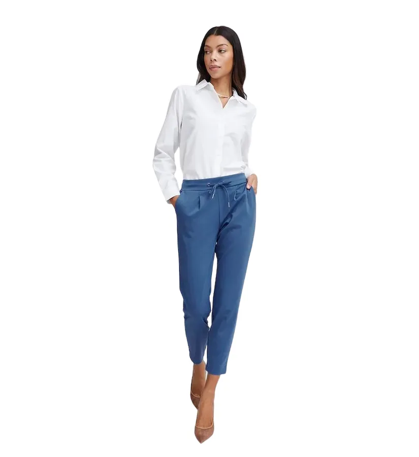 b.yuong pantalone con elastico da donna Rizetta 20803903 194030 cielo